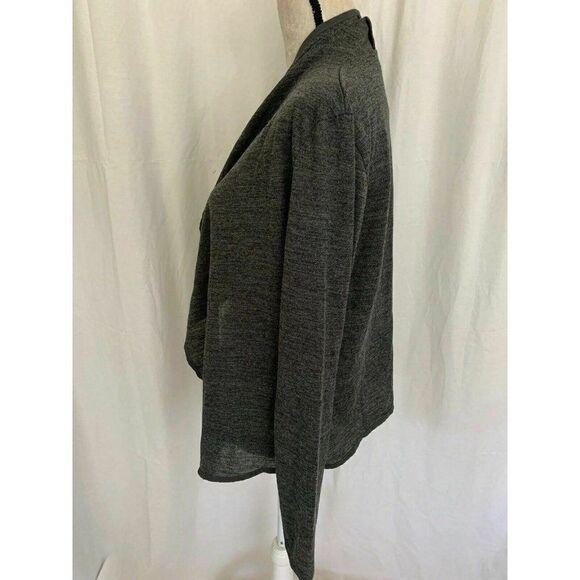 Zara WB Womens Solid Gray Long Sleeve Wool Cardigan Sweater Top Large - Picture 3 of 6